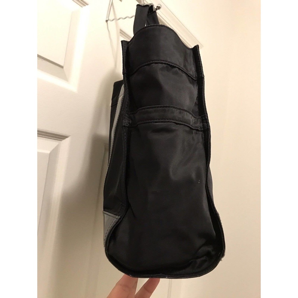 Tory Burch Tote Bag Black Patent Leather Nylon Large - Picture 7 of 16